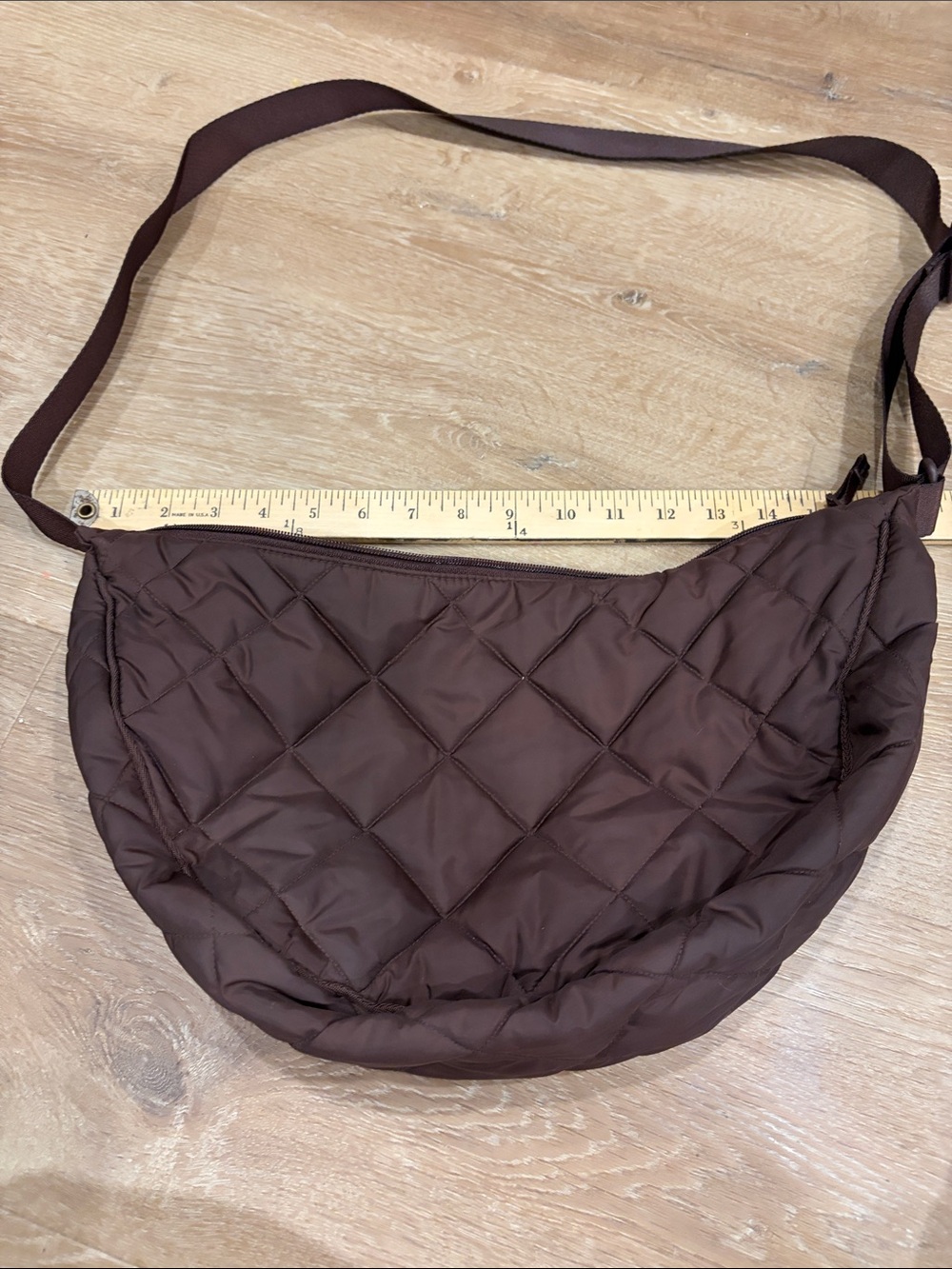 Uniqlo Quilted Crossbody Bag in Brown